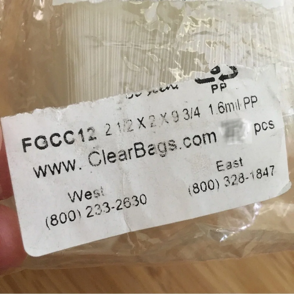 FREE Set of 50 Clear Bags for Treats Products Etc | 2.5L x 2W x 9.75H